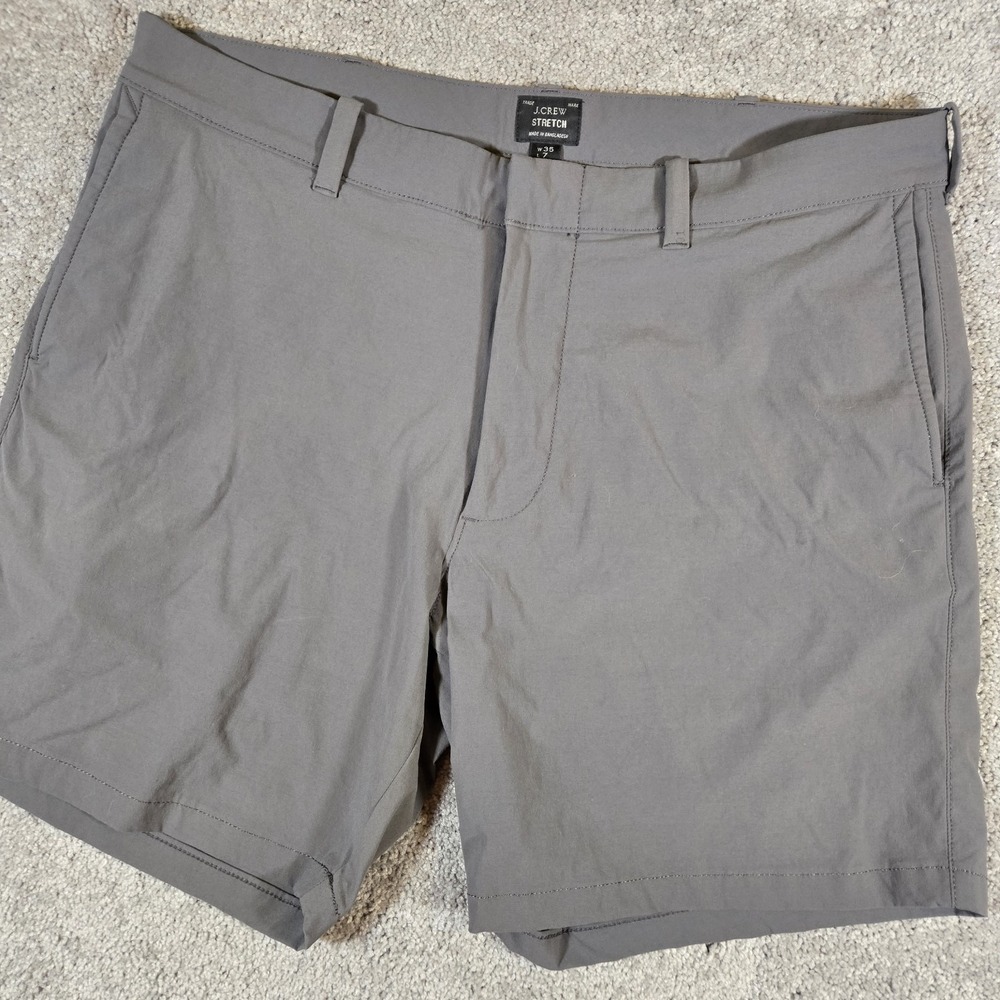 J.Crew Men's Tech Short Size 35x7 Gray Recycled Stretch Water Resistant